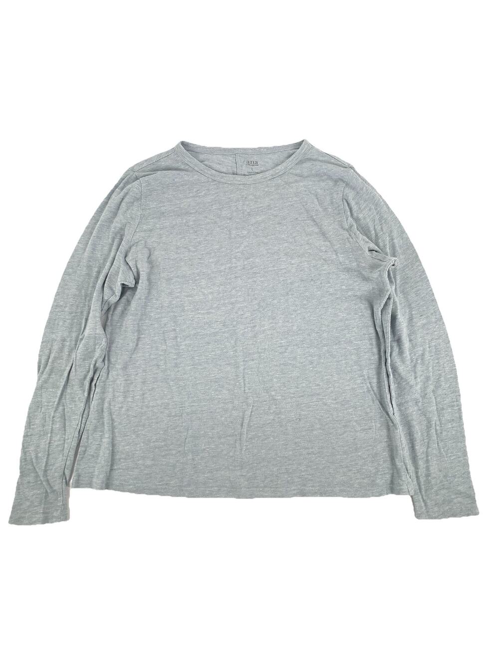 A New Approach Long Sleeve Cotton Blend T-Shirt Top Size Large Womens Light Blue